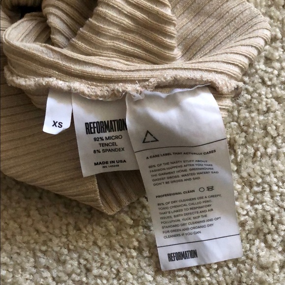 Women's Tan Ribbed Top - Picture 2 of 4